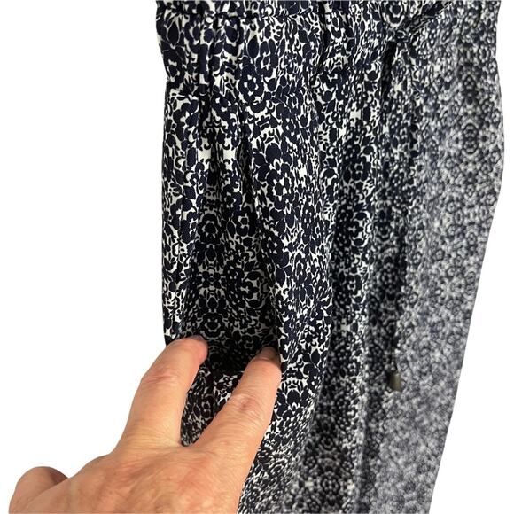 Splendid Hingham Jumpsuit Floral Sleeveless Navy White Size XS - Picture 5 of 10